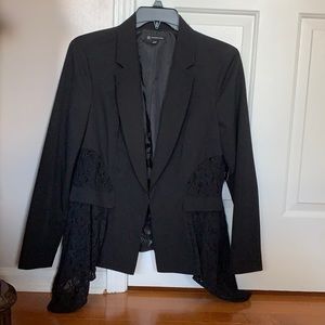 Black Lace Detailed Blazer